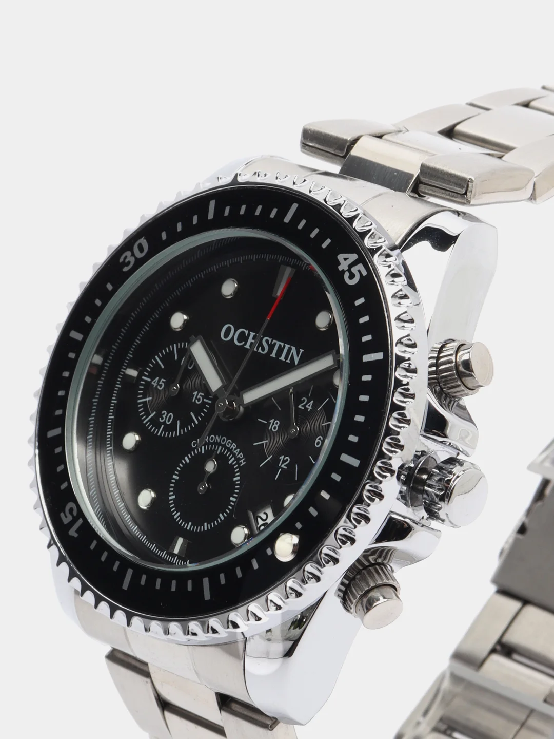 Черный мужские наручные часы Ochstin 7019C с хронографом в подарочной упаковке