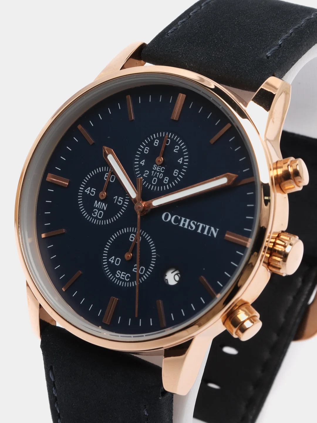 Синий мужские наручные часы Ochstin 6084A с хронографом в подарочной упаковке