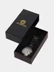 Черный мужские наручные часы Ochstin 6125C с хронографом в подарочной упаковке