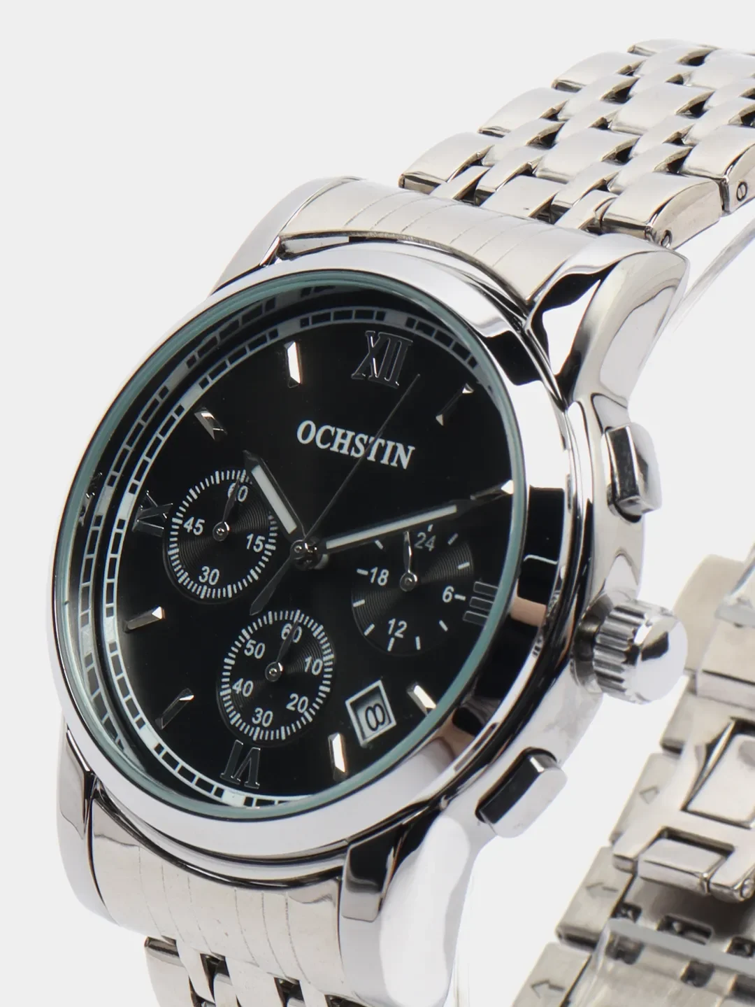 Черный мужские наручные часы Ochstin 6097A с хронографом в подарочной упаковке