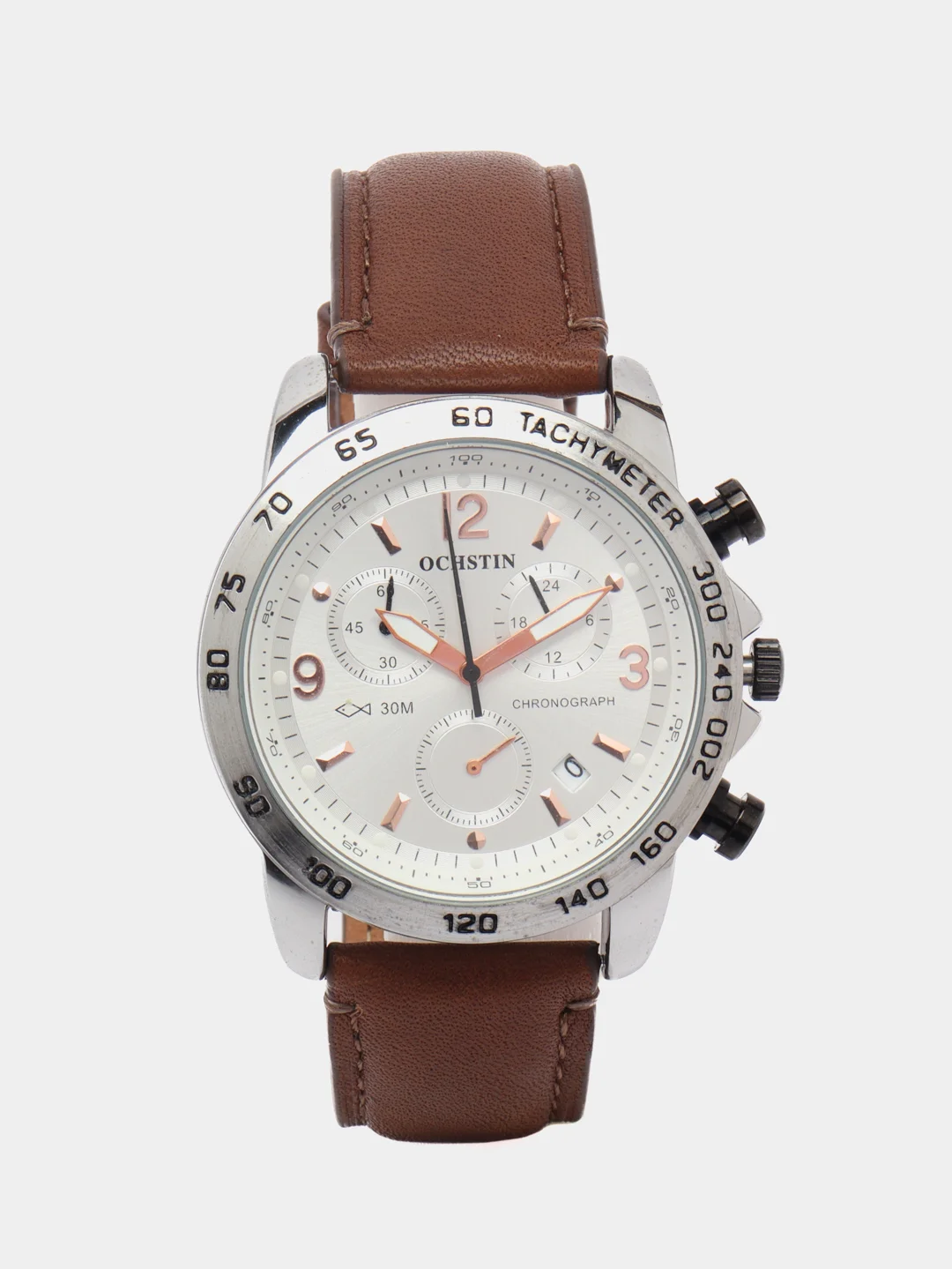 Коричневый мужские наручные часы Ochstin 6123A c хронографом в подарочной упаковке