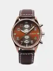 Шоколадный мужские наручные часы Ochstin 6043A с хронографом в подарочной упаковке