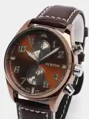 Шоколадный мужские наручные часы Ochstin 6043A с хронографом в подарочной упаковке