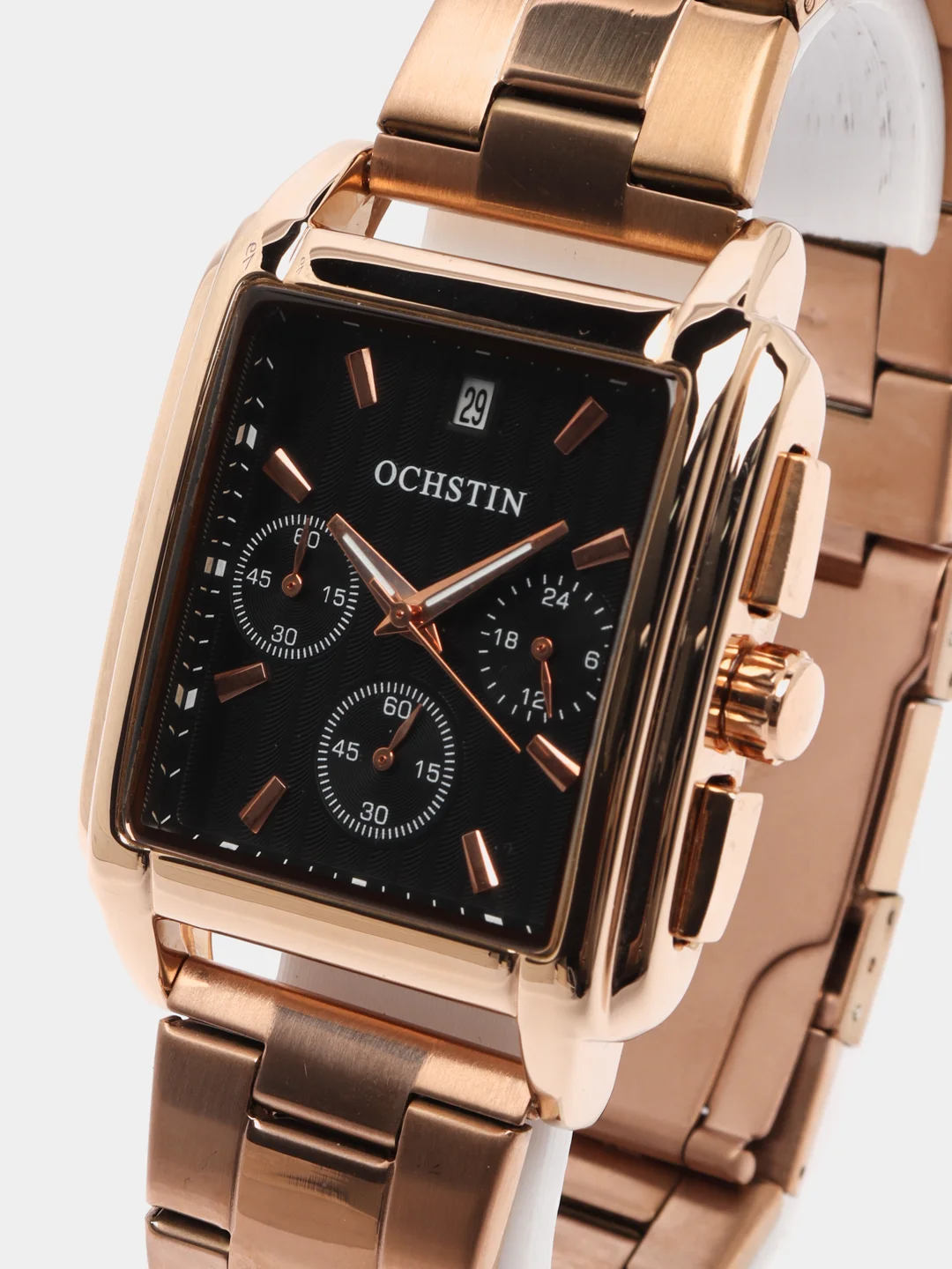 Золотой мужские наручные часы Ochstin 7240 с хронографом в подарочной упаковке