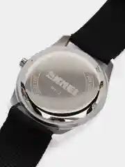 Черный мужские наручные часы Skmei 9112 с календарем в подарочной упаковке
