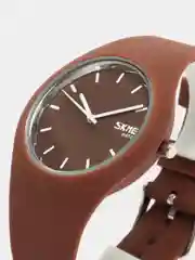 Коричневый женские наручные часы Skmei 9068 в подарочной упаковке