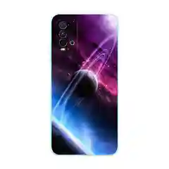Аметистовый силиконовый чехол на Xiaomi Redmi 9T / Редми 9Т прозрачный, с рисунком, защита камеры