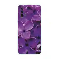 Вишнёвый силиконовый чехол на Xiaomi Redmi 9T / Редми 9Т прозрачный, с рисунком, защита камеры