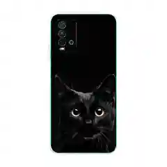 Зелёный хаки силиконовый чехол на Xiaomi Redmi 9T / Редми 9Т прозрачный, с рисунком, защита камеры