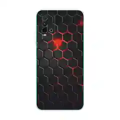 Тёмно-бордовый силиконовый чехол на Xiaomi Redmi 9T / Редми 9Т прозрачный, с рисунком, защита камеры