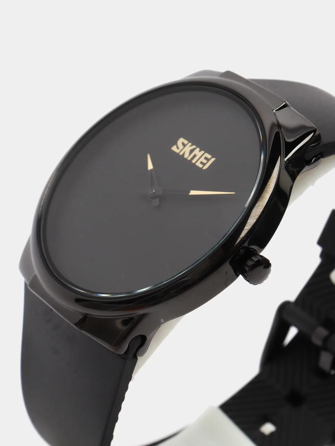 Черный мужские наручные часы Skmei 1601S(PU) в подарочной упаковке