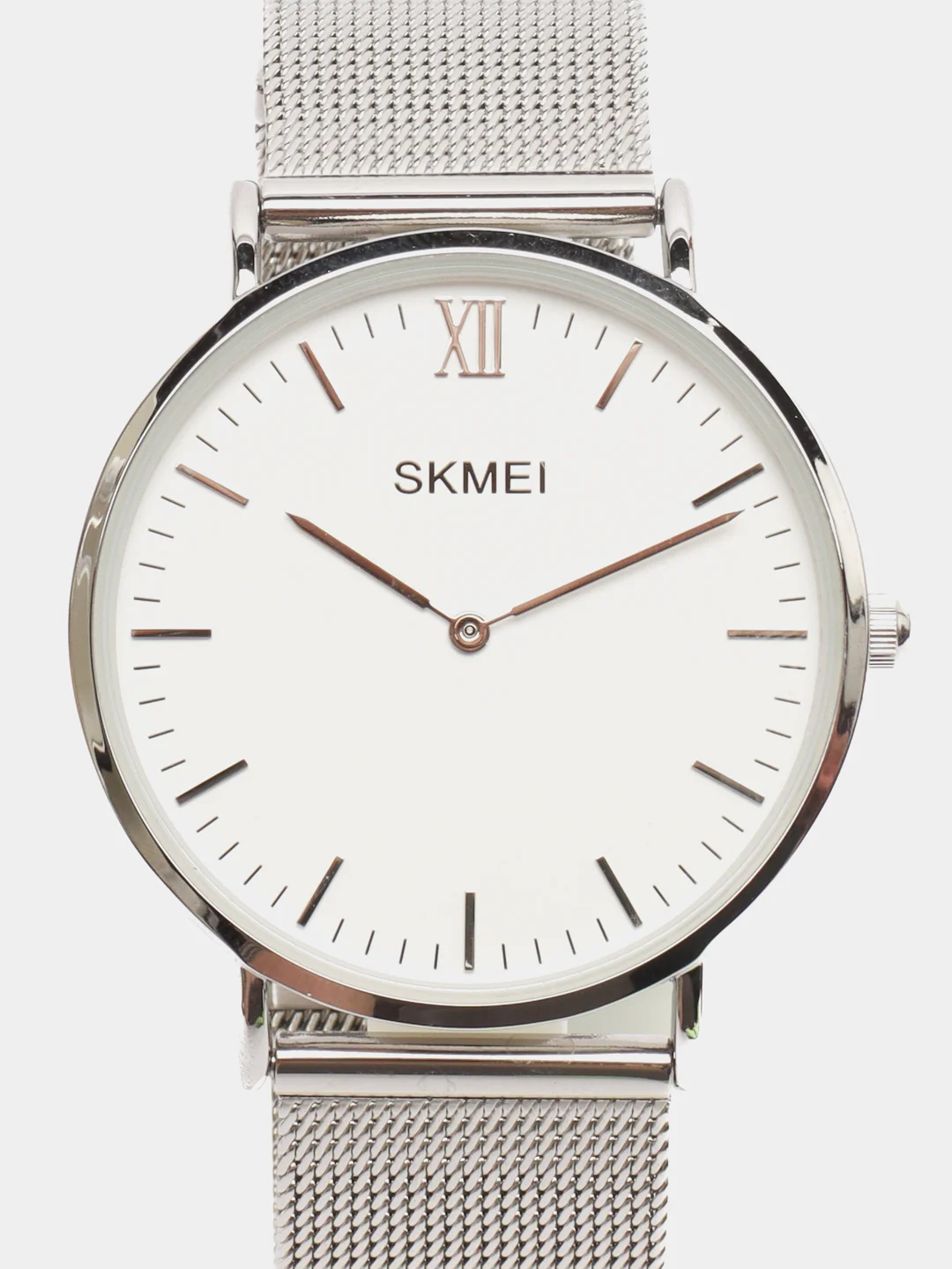 Серебряный мужские наручные часы Skmei 1181 в подарочной упаковке