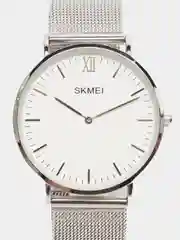 Серебряный мужские наручные часы Skmei 1181 в подарочной упаковке