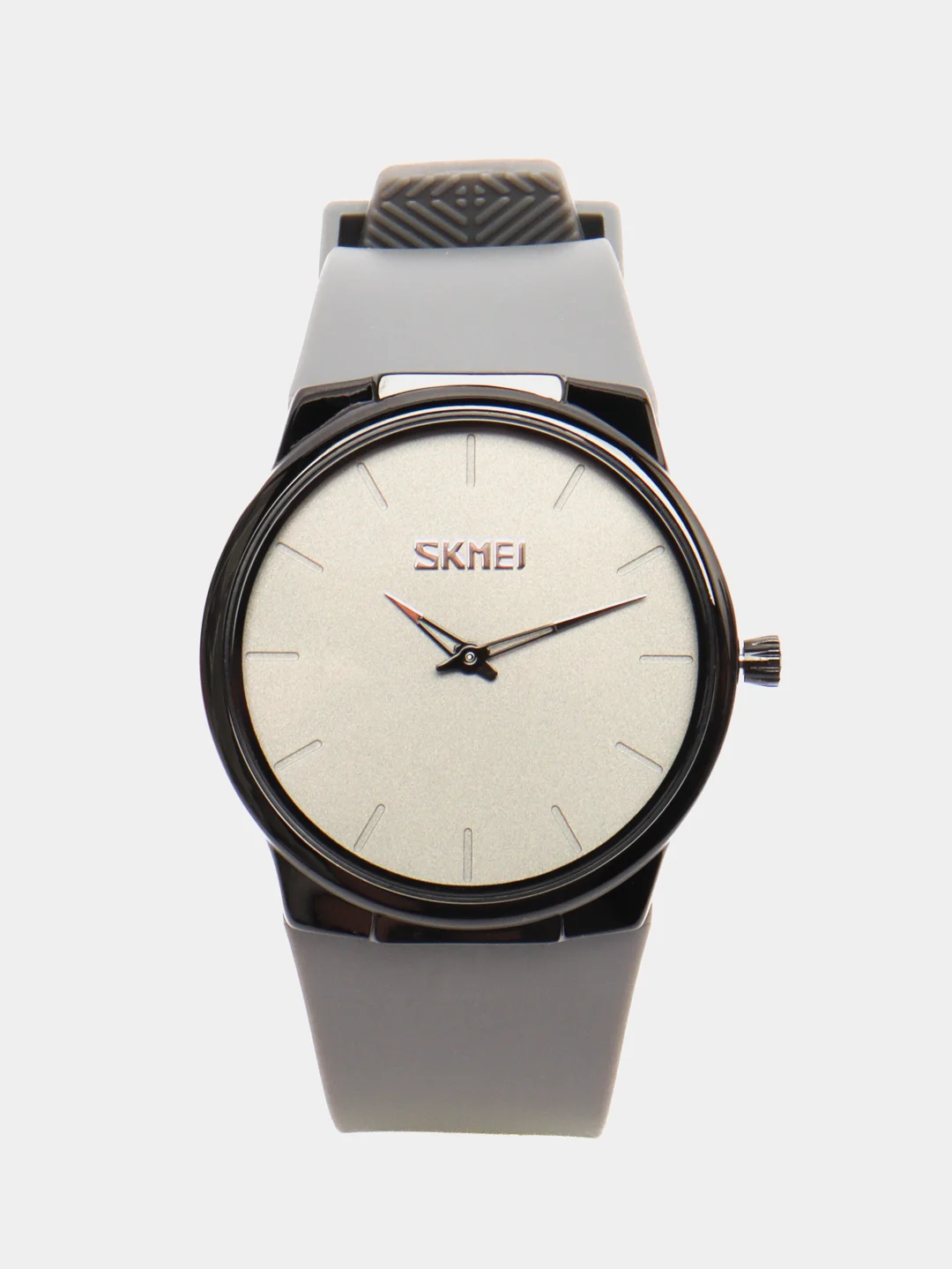 Серый мужские наручные часы Skmei 1601S(PU) в подарочной упаковке