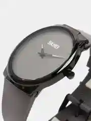 Серый мужские наручные часы Skmei 1601S(PU) в подарочной упаковке