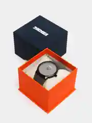 Серый мужские наручные часы Skmei 1601S(PU) в подарочной упаковке