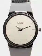 Серый мужские наручные часы Skmei 1601S(PU) в подарочной упаковке