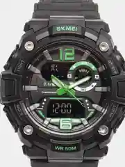 Зеленый мужские спортивные наручные часы Skmei 1529 в подарочной упаковке