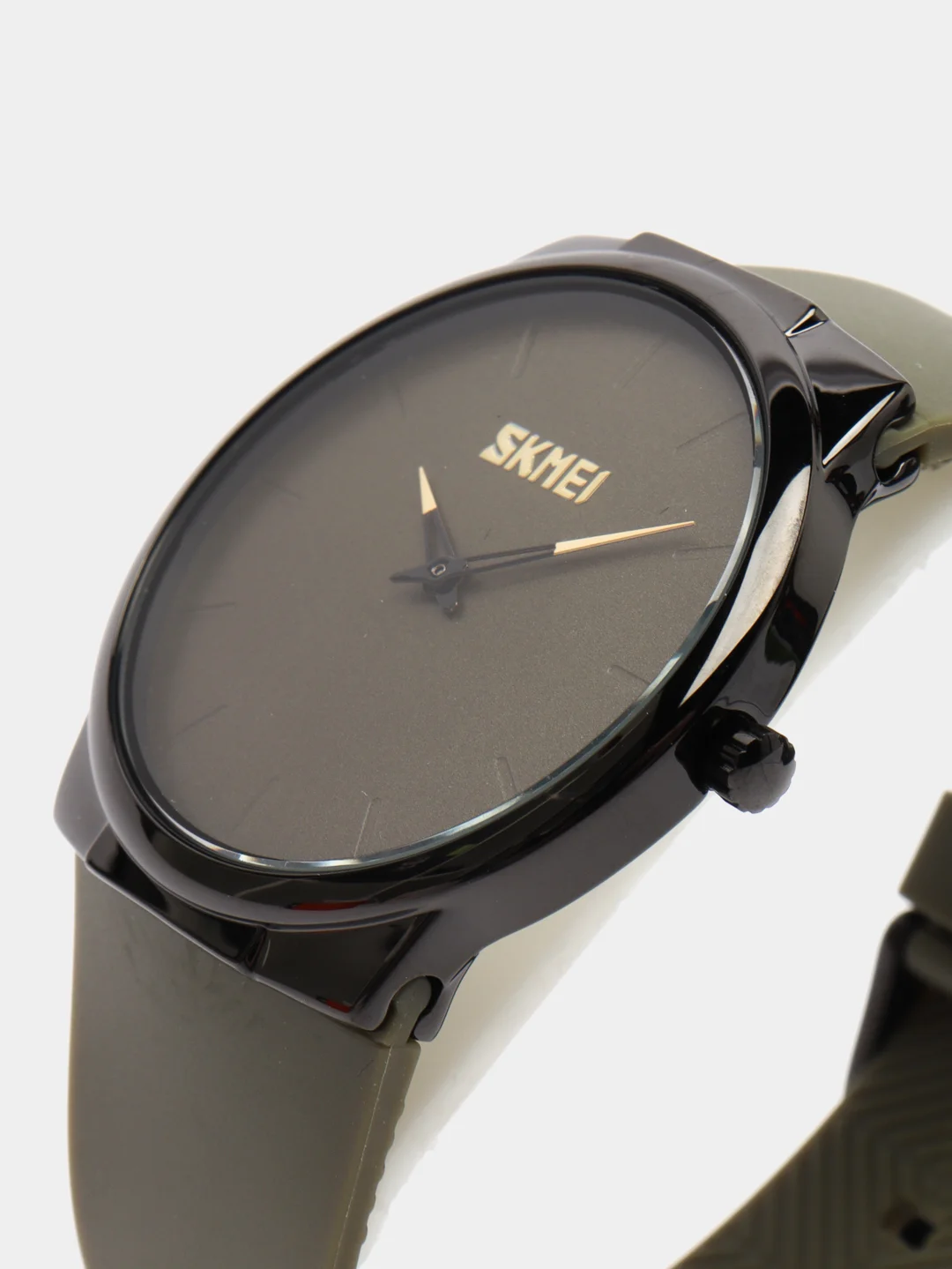 Зелёный хаки мужские наручные часы Skmei 1601S(PU) в подарочной упаковке