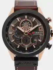 Шоколадный мужские наручные часы Curren 8380 с хронографом в подарочной упаковке