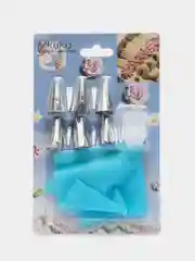 Набор для декорирования выпечки (Мешок+ 6 стальных насадок)