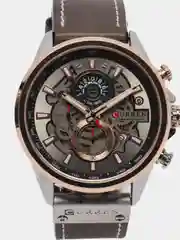 Серебряный мужские наручные часы Curren 8380 с хронографом в подарочной упаковке