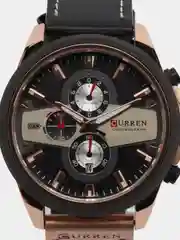 Черный мужские наручные часы Curren 8394 с хронографом в подарочной упаковке