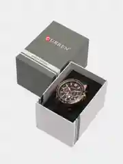 Черный мужские наручные часы Curren 8418 с хронографом в подарочной упаковке