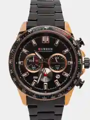Черный мужские наручные часы Curren 8418 с хронографом в подарочной упаковке