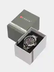 Серый металлик мужские наручные часы Curren 8320 в подарочной упаковке