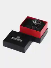 Черный мужские наручные часы Naviforce NF9197L с хронографом, в подарочной упаковке