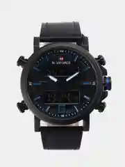 Синий мужские наручные часы Naviforce NF 9135 с календарём, в подарочной упаковке
