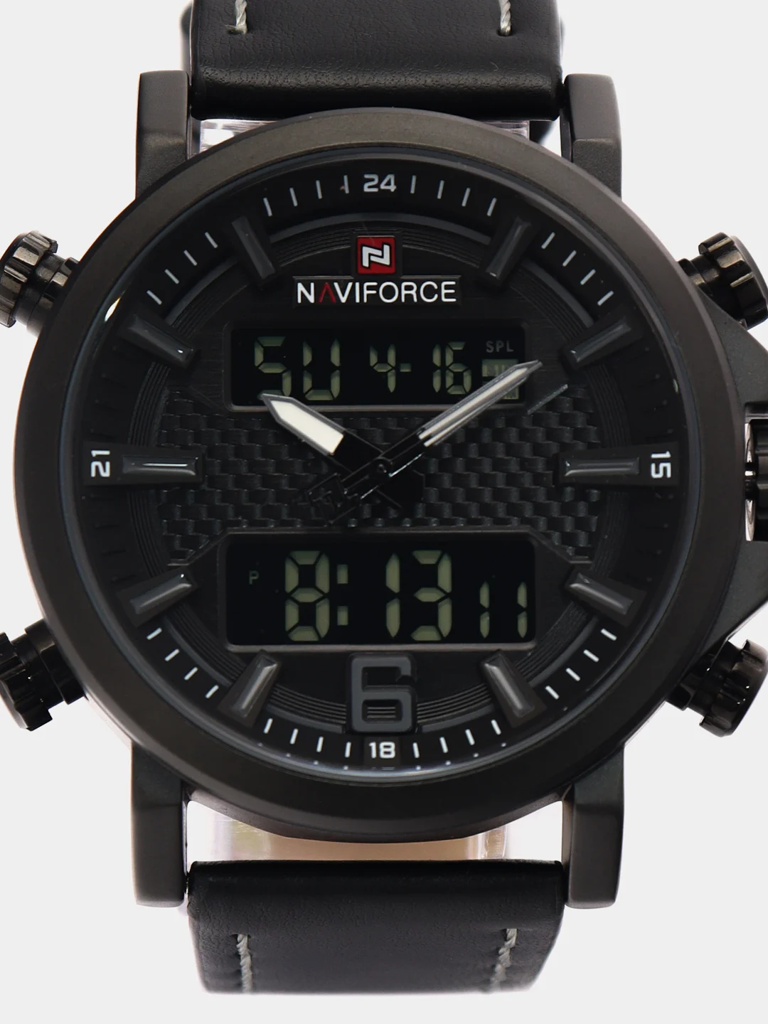 Коричневый мужские наручные часы Naviforce NF 9135 с календарём, в подарочной упаковке