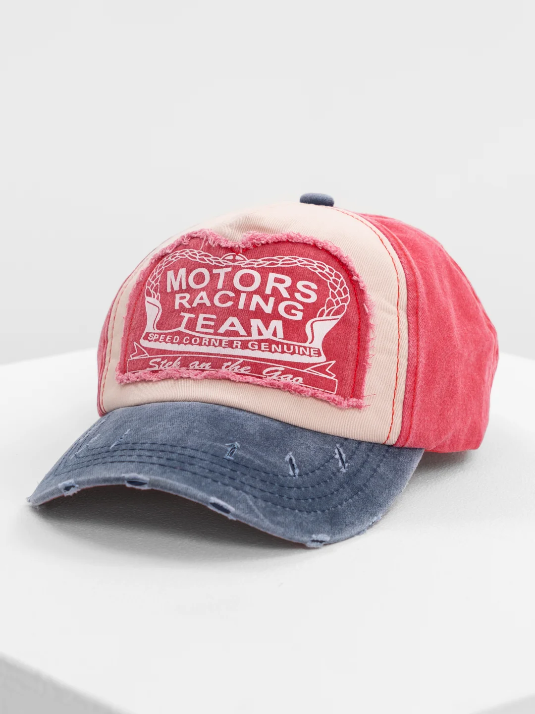 Кораллово-розовый бейсболка, кепка мужская, женская Motors Rasing Team, 6 видов