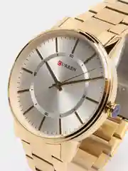 Золотой мужские наручные часы Curren 8385 в подарочной упаковке