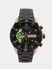 Черный мужские наручные часы Curren 8402 с хронографом в подарочной упаковке