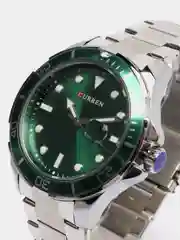 Зеленый наручные часы Curren 8388, мужские, с календарем, в подарочной упаковке