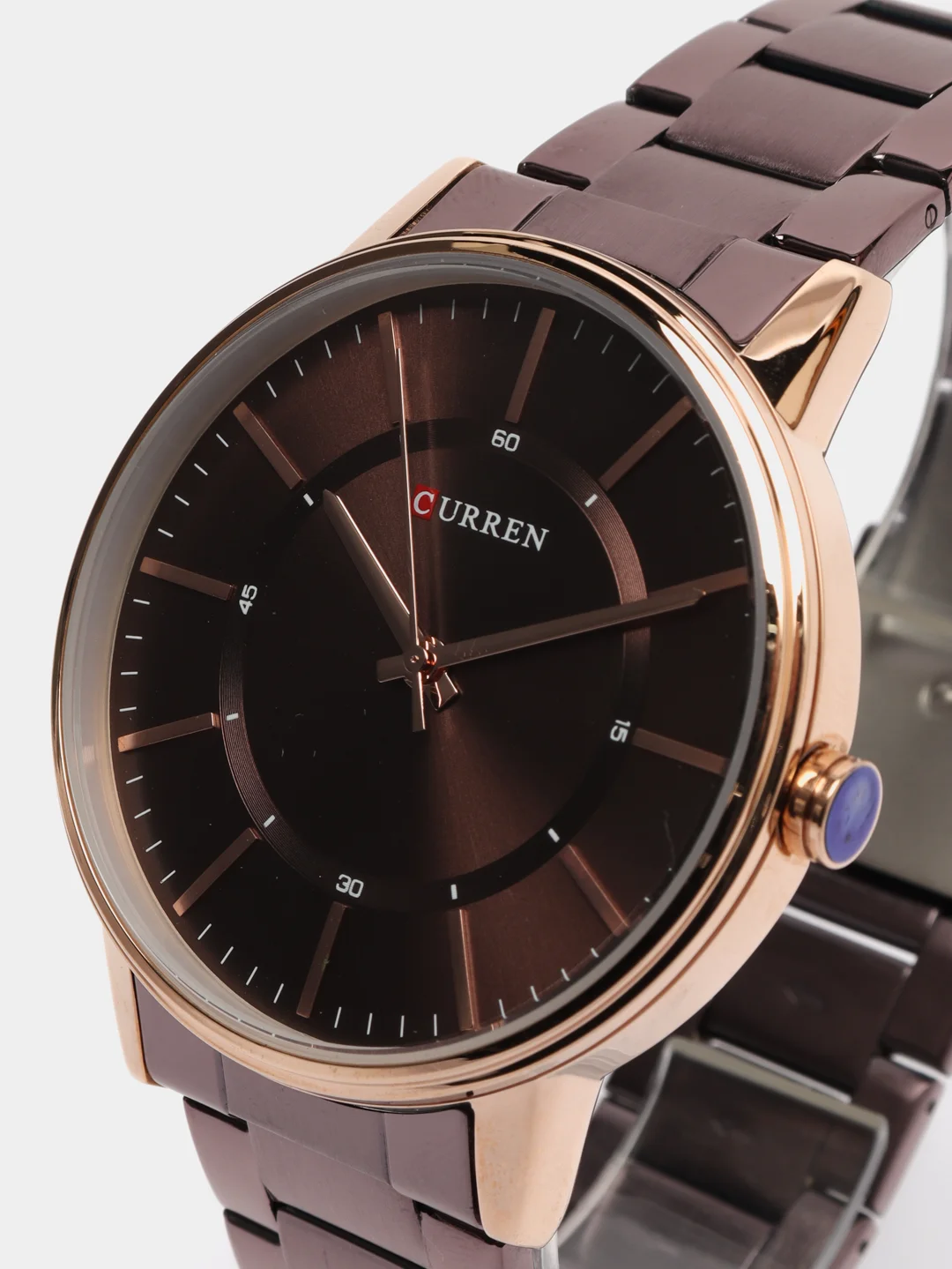 Коричневый мужские наручные часы Curren 8385 в подарочной упаковке