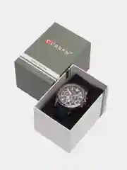 Синий мужские наручные часы Curren 8418 с хронографом в подарочной упаковке