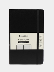 Бизнес-блокнот, записная книжка, А5, 130 х 210 мм, балакрон, 80 г/м2, 96 л, клетка, 113032