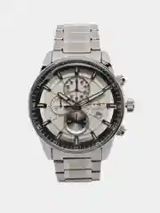 Серебряный мужские наручные часы  Curren 8362 с хронографом в подарочной упаковке