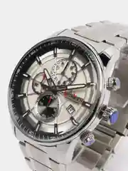Серебряный мужские наручные часы  Curren 8362 с хронографом в подарочной упаковке