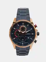 Синий мужские наручные часы Curren 8415 с хронографом в подарочной упаковке