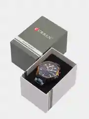 Синий мужские наручные часы Curren 8415 с хронографом в подарочной упаковке