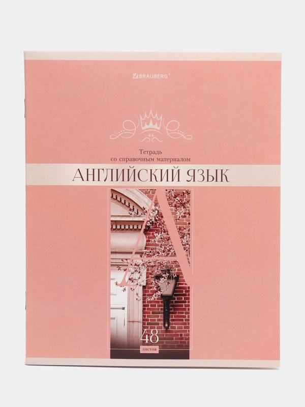 Тетрадь для школы предметная Delight, 48 листов, Английский Язык, клетка, Brauberg, 404570