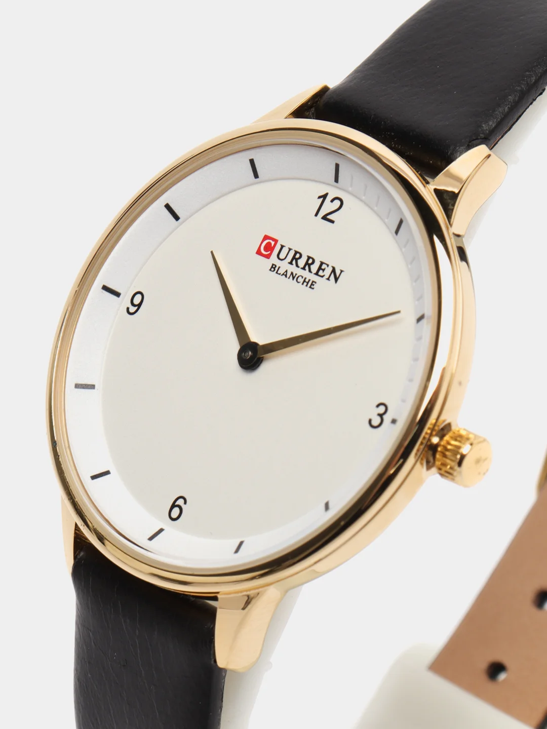 Черный женские наручные часы Curren 9039 в подарочной упаковке