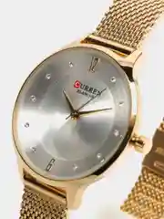 Золотой женские наручные часы Curren 9036 в подарочной упаковке