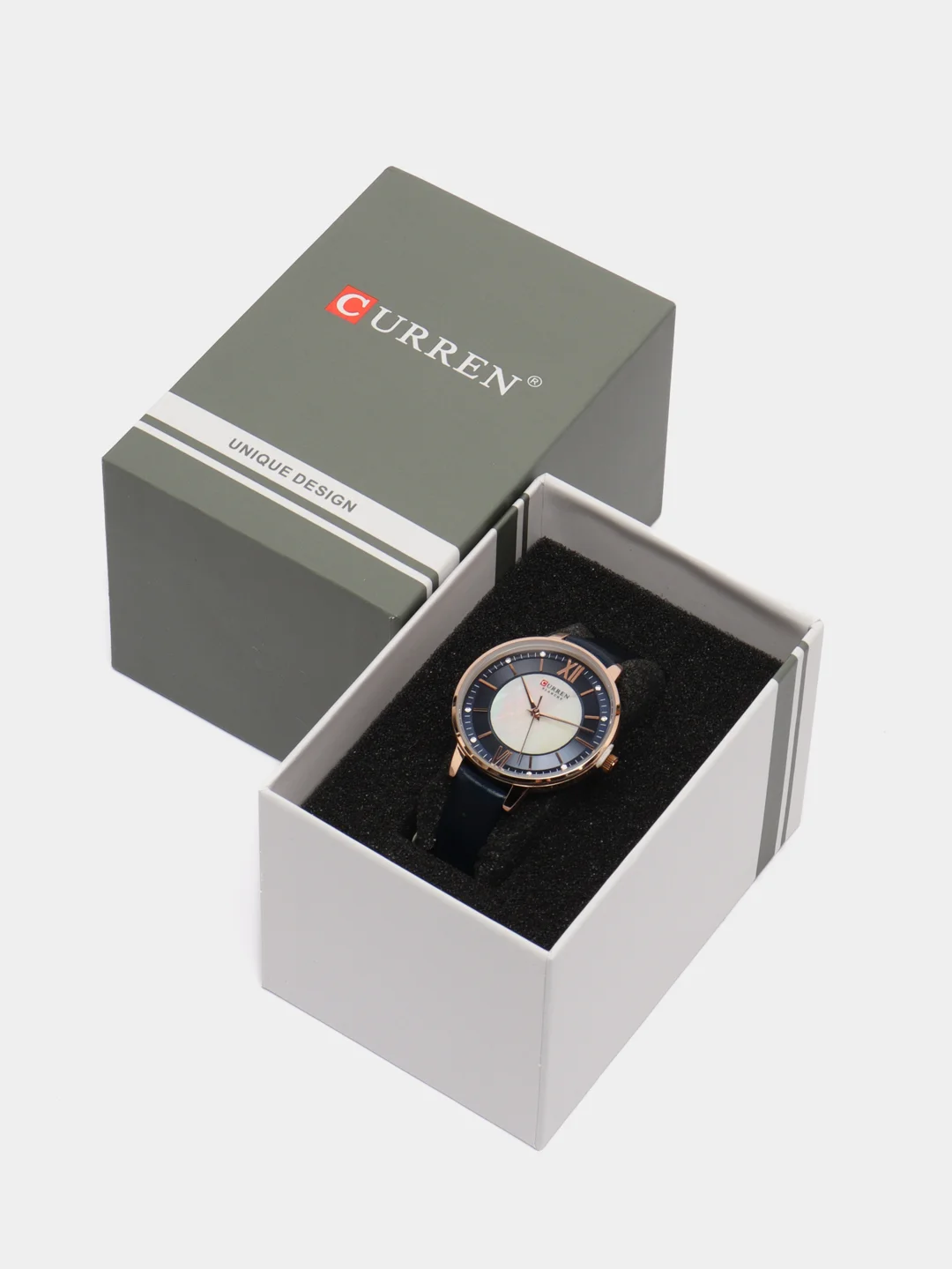 Синий женские наручные часы Curren 9080 в подарочной упаковке