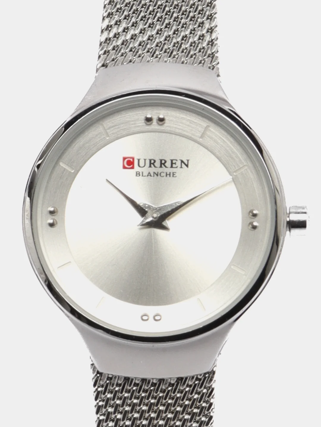 Серебряный женские наручные часы Curren 9028 в подарочной упаковке