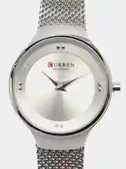 Серебряный женские наручные часы Curren 9028 в подарочной упаковке